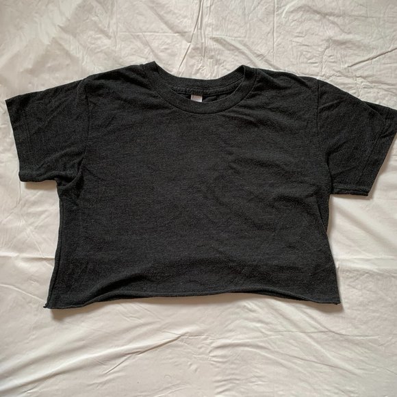 cropped grey t-shirt - Picture 1 of 3